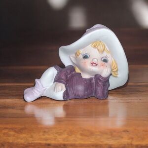 Homco Pixie Elf Figurine – Made In Taiwan Vintage Retro Cottagecore
